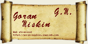 Goran Miskin vizit kartica